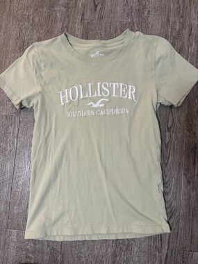 Hollister Light Sage Short Sleeve Logo Tee
